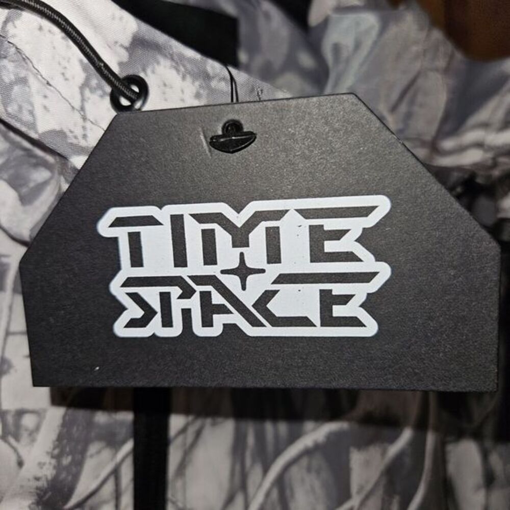 Time Space White Camo Tree Zip Up Hoodie Utility Jacket Mens Medium New - Picture 6 of 7
